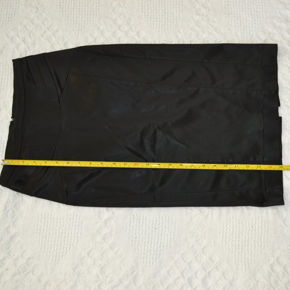 Just Cavalli Size 38 Black Satin Back Zip Pencil Skirt - Picture 12 of 16